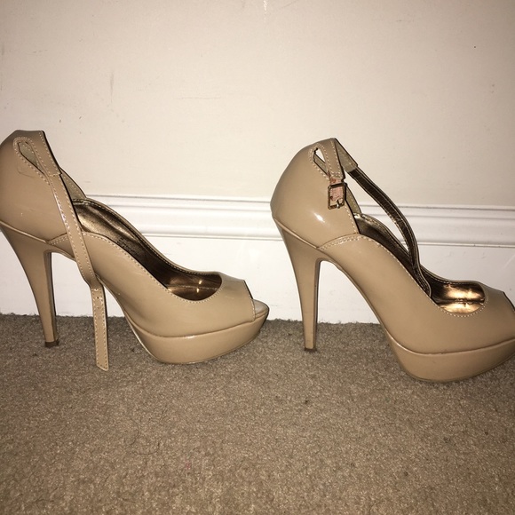 Beige Stiletto Heels - Picture 3 of 4